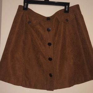 Corduroy button skirt